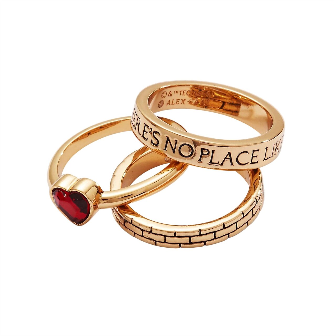 Alex and Ani: The Wizard of Oz™ "There's No Place Like Home" Ring, Set of 3, Gold